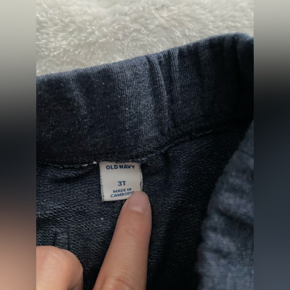 Old Navy navy palm tree sweatpants with pockets 3T - Picture 2 of 4